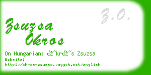 zsuzsa okros business card
